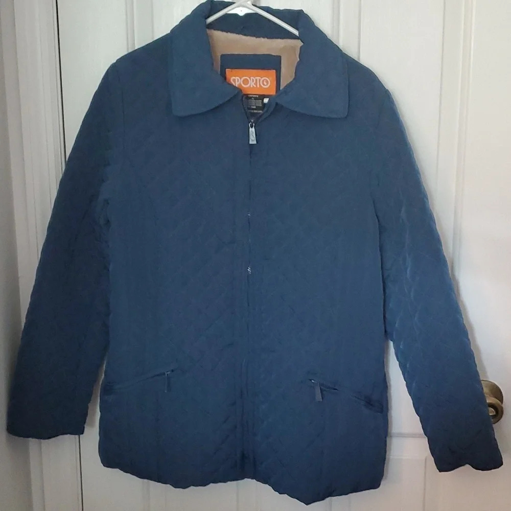 Vintage Sporto Quilted Puffer Zip Up Jacket